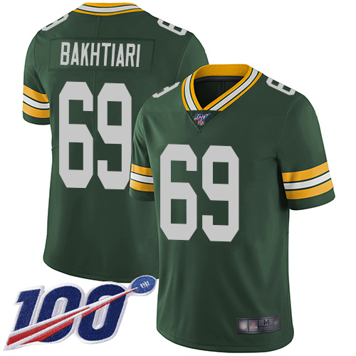 Green Bay Packers Limited Green Men #69 Bakhtiari David Home Jersey Nike NFL 100th Season Vapor Untouchable